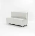 Диван для Офиса Слим 160х65х85см Искусственная кожа Белый Матовый, 3х местный