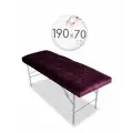 Чехол для кушетки и массажного стола, велюр, 190x70-75 см, пурпурно-розовый
