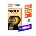 Масло моторное синтетическое Ultra 0W-20 SN plus ACEA C5, 1л, ROLF 322939
