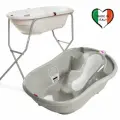 Комплект ванночка Ok Baby Onda Evolution серый 23 +Подставка Metal Bath Stand