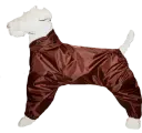 Дождевик-комбинезон для американского кокер-спаниеля суки, повышенной прочности, цвет коричневый