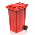Контейнер для мусора 240 л на колесах, красный новый