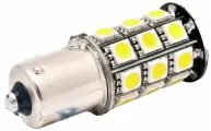 Светодиодная автомобильная лампа 1156 - PY21W - S25 - BAU15s - 27 SMD 5050 Black (Комплект 2 лампы.) Белый