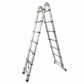 Лестница-стремянка телескопическая алюм. бытовая 2.2+2.2м (7+7 ступ.) Forsage F-UP220-M