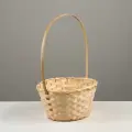 Корзина плетёная , 30х22 x H13/49см, бамбук, натуральный