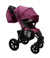 Прогулочная коляска Bubago Cross с накидкой на ножки и аксессуарами: сумка -рюкзак для мамы, подстаканник, дождевик, москитная сетка (малиновый)