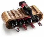 Гарнитур для бутылок, дерево, двухуровневая полка, 8 бутылок