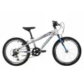 Двухколесный подростковый хардтейл Велосипед NOVATRACK 20, PRIME, серебр, алюм, 6-скор, V-brake, скорость 6, рама 10