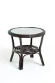 Столик журнальный со стеклом VINOTTI 02/08А Цвет темный коньяк