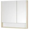 Зеркальный шкаф Aquaton Сканди 85 1A252302SDB20 бежевый