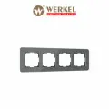 Рамка из стекла на 4 поста Werkel Elite W0042440, цвет графит