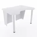 Игровой компьютерный стол Старк с полкой для монитора и тумбой, 120x90x75 см, белый