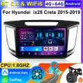 Магнитола для Хендай Крета Hyundai Creta IX25 2015-2019-Android Память 4+64Gb-Carplay-DSP полос-Кулер вентилятор