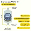 Счетчик газа ультразвуковой агат М G16 уличный с термокорректором Газдевайс (резьба 1 1/4, прокладки В комплекте) 2025 года выпуска и поверки