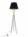 Торшер Индиго Е27 40Вт черное -золотой 48х48х163 см