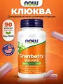 NOW Cranberry with PACs, Клюква, 1000 мг, 90 капсул, для почек, мочегонное, от цистита, антиоксидант, для иммунитета
