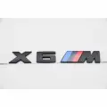 Шильдик BMW буквы X6M, оригинальный размер, цвет черный, 1 шт.
