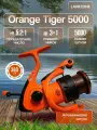 LSH02-5000 Катушка для фидера 5000 рыболовная Orange Tiger 5000 LAVRZONE, катушка для троллинга, для карповой ловли, для донной ловли
