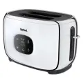 Тостер для хлеба Tefal Majestuo TT883D10 с сенсорным дисплеем, 2 слотами, 7 уровнями поджарки, таймером и функцией разморозки, 1050 Вт, серебристый