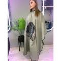 Пеньюар парикмахерский с окном для телефона, серый