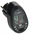 Тестер розеток IEK ST02D ARMA2L 5, цифровой, 2-полюсный, 90-250В, IP20, фиксация измерений, черный