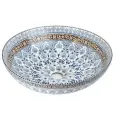 Раковина-чаша Bronze de Luxe Марракеш 40 1008 Белый глянец с декором фаянс накладная 40.5