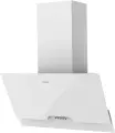 Белая наклонная вытяжка Evelux Rikka 60 WG, белое стекло, 60 см, 3 скорости