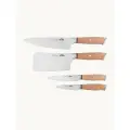 UNIFICO Набор ножей Trevi 4 шт. (шеф, универс, топорик, для овощей), 3CR13/Wood в подарочной коробке