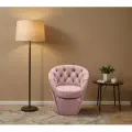 Кресло Козырек LUX, Центр Мебель, 75 х 68 х 84 см, нераскладное универсальное, цвет пыльная роза