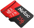 Карта памяти Micro SecureDigital 256GB Netac P500 Extreme Pro MicroSDXC V30/A1/C10 up to 100MB/s, ret