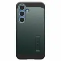 Чехол Spigen на Samsung Galaxy S25 (ACS09010) Tough Armor MagSafe / Спиген для Галакси С25 MagSafe с подставкой , противоударный, с защитой камеры, зеленый