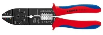 Пресс-клещи KNIPEX, 3 гнезда, изолированные кабельные наконечники: 0.5-6.0 кв. мм, длина 230 мм KN-9721215