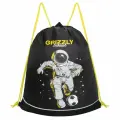 Мешок для обуви GRIZZLY с одним отделением, с боковым карманом, укрепленным дном, для школы, для мальчика OM-41-3/2