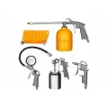 Набор пневмоинструмента для компрессора DEKO DKSG05-1 (5 предметов, краскораспылитель с нижним бачком)