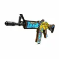 Деревянный автомат M4A4 Год тигра (резинкострел) Mod.2 EcoToys