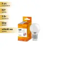 (5 шт.) Светодиодная лампочка IEK шар G45 E27 5W(450lm) 3000K 2K 78x45 матов. ECO LLE-G45-5-230-30-E27 . Цоколь E27