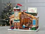Центральное отделение почты Санта-Клауса, полистоун, подсветка, динамика, музыка, 32х28 см, LEMAX 15733-lemax