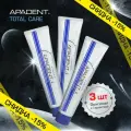 Зубная паста Apadent Total Care против кариеса и зубного налета, реминерализующая, Япония, 120 гр, Набор 3 шт.
