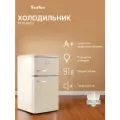 Холодильник TESLER RT-95 BEIGE, 91л, класс А+, морозилка сверху, ретро-стиль