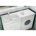Раковина белая Марсал 130 лев. на стиральную машину 1300*482