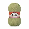 Пряжа Super Inci Narin, Nako, олива - 13490, 25% шерсть, 75% акрил, 5 мотков, 100 г, 540 м.
