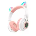 Наушники полноразмерные Borofone BO18, Cat Ear, Bluetooth, цвет: белый