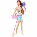 Кукла Barbie Mattel Relax Фитнес-кукла Барби брюнетка с собачкой HKT91