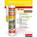 Герметик силиконовый SOUDAL универсальный коричневый 280 мл 15 штук (коробка)