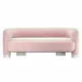 Диван PECOLA, трехместный, 1800х780х780, белый бледно розовый
