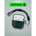 Чехол на airpods 4, для наушников айрподс 4, защитный кейс силикон soft-touch , с принтом