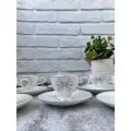 Кофейный набор на 6 персон фарфор чашки 100 мл и блюдца