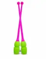 Булавы детские 36 см PASTORELLI Розовый-Зеленый лайм 04234