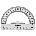 Транспортир 10см, 180° Berlingo Spike, прозрачный, 24 шт.