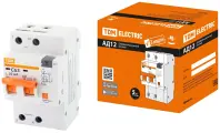 Диф. автомат АД12 2P, C63, 30мА, 4,5кА, тип АС, 3 мод, TDM